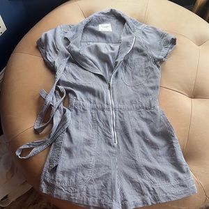 Abercrombie pinstripe romper small